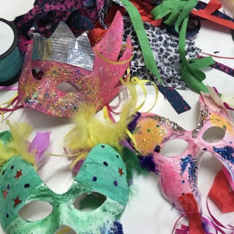 Kim Jenkinson Halloween Masks in Blackrock Library