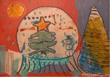 Mixed Media Children's Christmas Workshop with Nicola Faull in dlr LexIcon library 