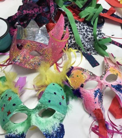Kim Jenkinson Halloween Masks in Blackrock Library