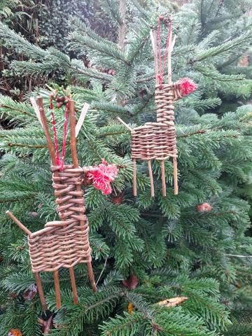 Christmas Decorations with Wicklow Willow in Cabinteely library 