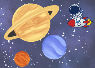 Space Themed Hunt in Cabinteely Library 