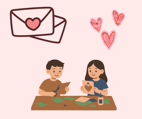 Valentine's Crafts for Kids in Dundrum Library 