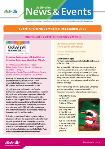 DLR Libraries_Nov &amp; Dec Newsletter_Cover