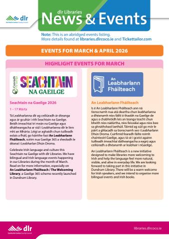 dlr Libraries News and Events March and April 2026 | dlr LIBRARIES